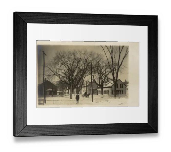 Framed Print : Winter scene in Greystone, USA Framed Print : Winter scene in Greystone, USA