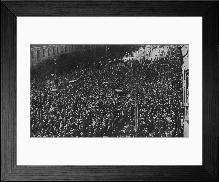 Framed Print : Public gathering in street during Revolution, Russia Framed Print : Public gathering in street during Revolution, Russia