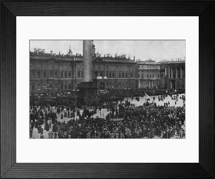 Framed Print : Large gathering during Revolution, Petrograd, Russia Framed Print : Large gathering during Revolution, Petrograd, Russia
