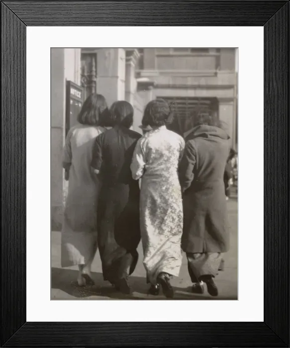 Framed Print : Four women in a shopping street, China Framed Print : Four women in a shopping street, China