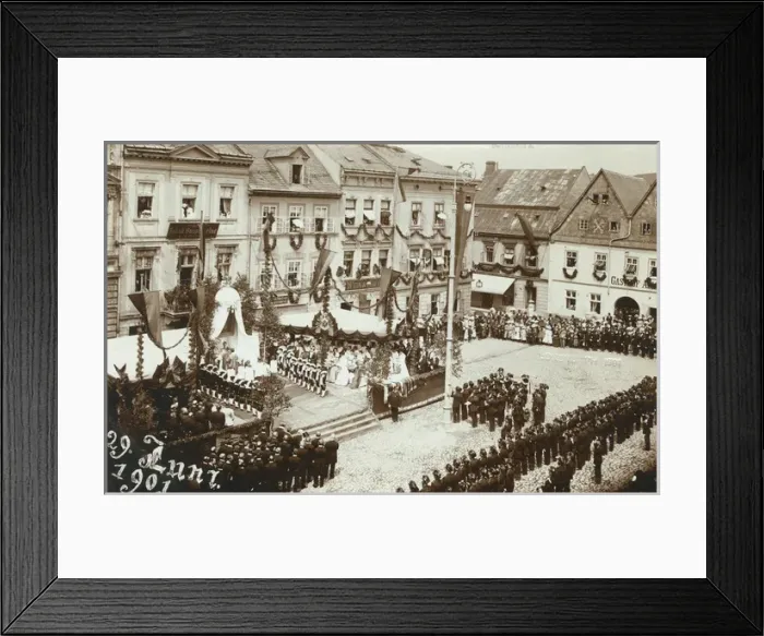 Framed Print : Religious ceremony with band, Kamnitz, Czech Republic Framed Print : Religious ceremony with band, Kamnitz, Czech Republic