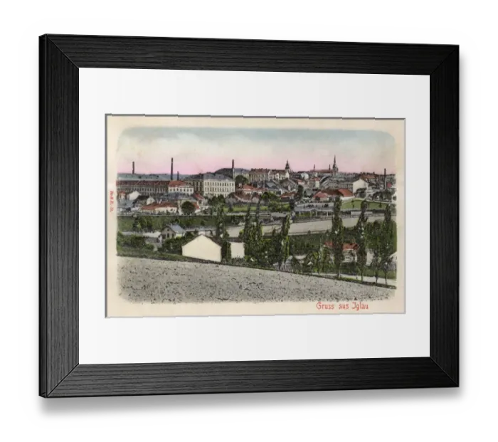 Framed Print : Greetings postcard from Iglau (Jihlava), Czech Republic Framed Print : Greetings postcard from Iglau (Jihlava), Czech Republic
