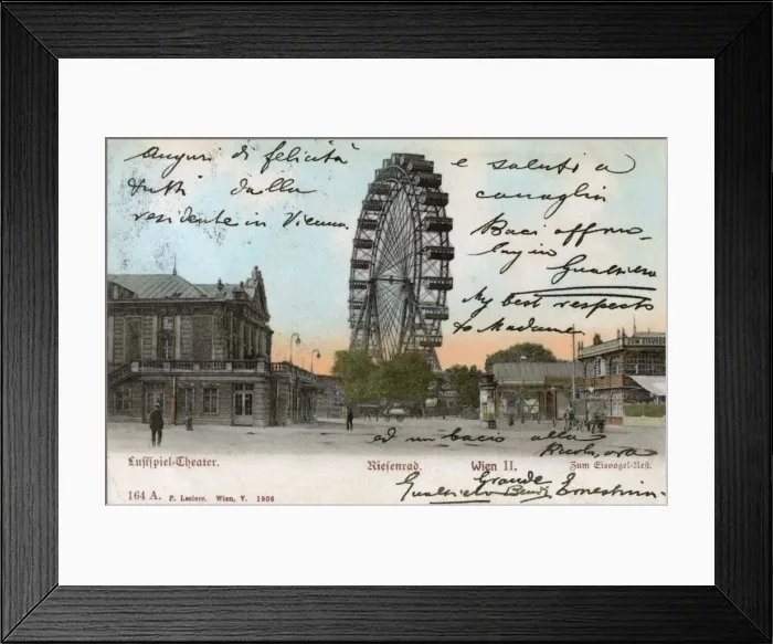 Framed Print : Ferris wheel and comedy theatre, Vienna, Austria Framed Print : Ferris wheel and comedy theatre, Vienna, Austria