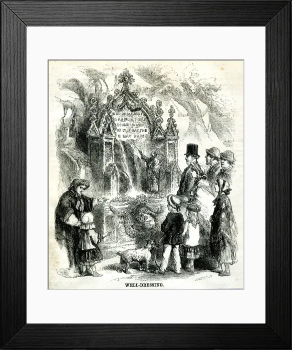 Framed Print : 19th century Derbyshire Well-Dressing Framed Print : 19th century Derbyshire Well-Dressing