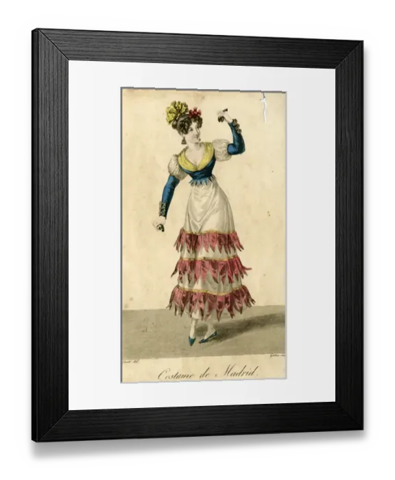 Framed Print : Spanish Dancer - Costume de Madrid Framed Print : Spanish Dancer - Costume de Madrid