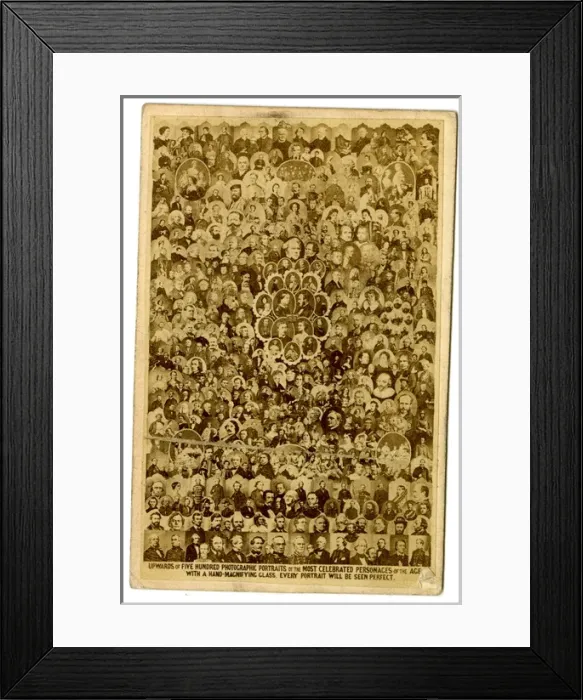 Framed Print : 500 Celebrated Personalities of the Age, carte de visite Framed Print : 500 Celebrated Personalities of the Age, carte de visite