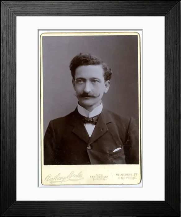 Framed Print : Cabinet photo, Edwardian man Framed Print : Cabinet photo, Edwardian man