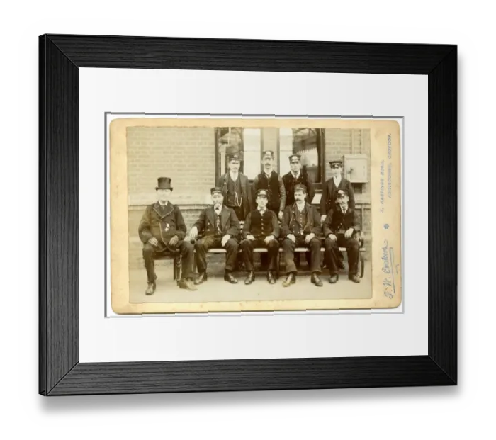 Framed Print : Addiscombe Railway Station staff Framed Print : Addiscombe Railway Station staff