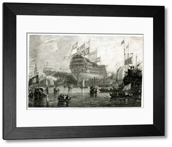 Framed Print : Battleship launch Framed Print : Battleship launch