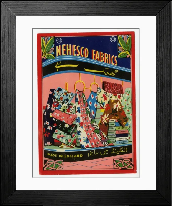 Framed Print : Window display, Nehesco Fabrics Framed Print : Window display, Nehesco Fabrics