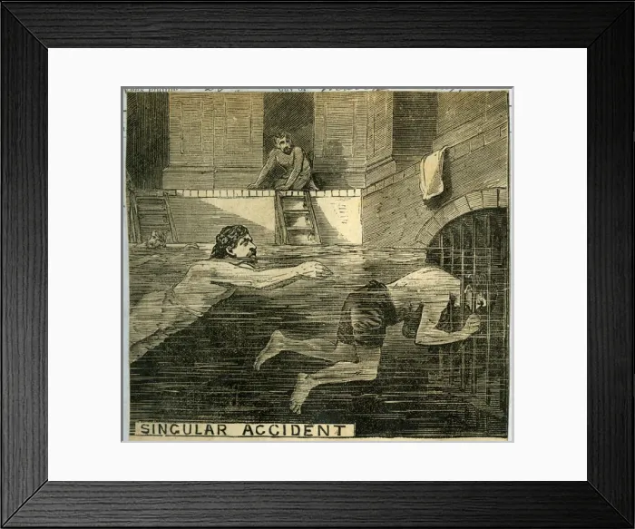 Framed Print : Singular Accident - drowning in a swimming pool Framed Print : Singular Accident - drowning in a swimming pool