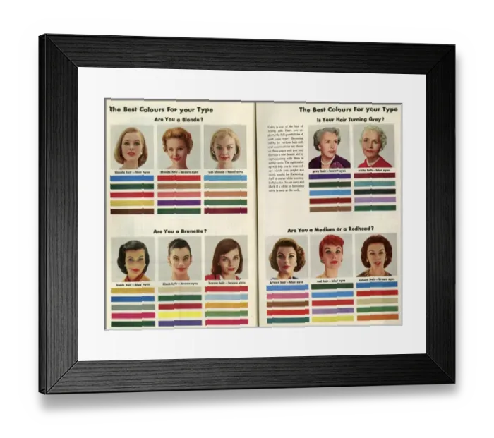 Framed Print : Womens Beauty Tips - The Best Colour for Your Type