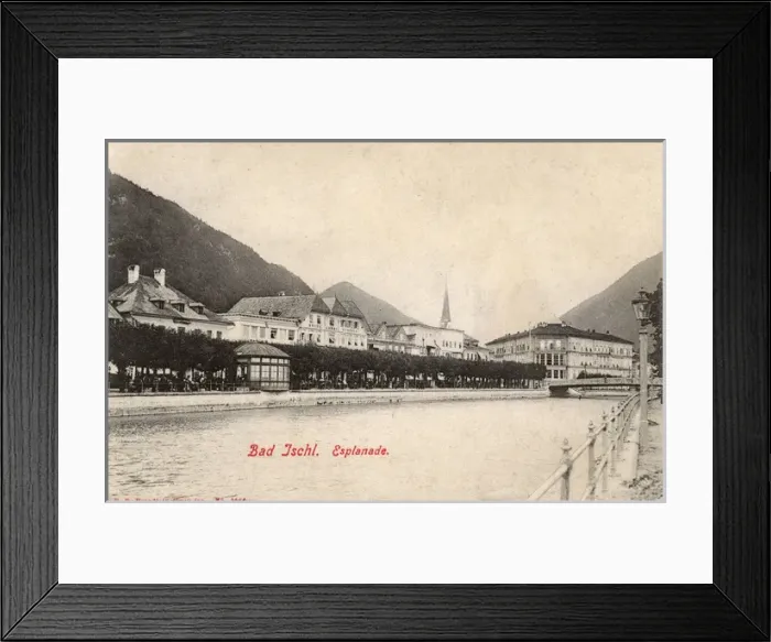 Framed Print : View of Bad Ischl and the Esplanade, Austria Framed Print : View of Bad Ischl and the Esplanade, Austria