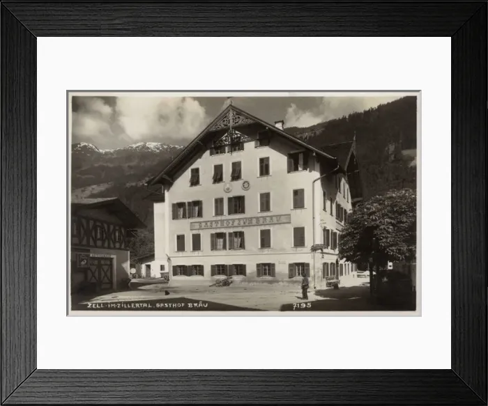 Framed Print : Brau guesthouse, Zell im Zillertal, Tyrol, Austria Framed Print : Brau guesthouse, Zell im Zillertal, Tyrol, Austria