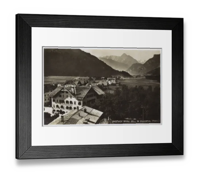 Framed Print : Brau guesthouse, Zell im Zillertal, Tyrol, Austria Framed Print : Brau guesthouse, Zell im Zillertal, Tyrol, Austria
