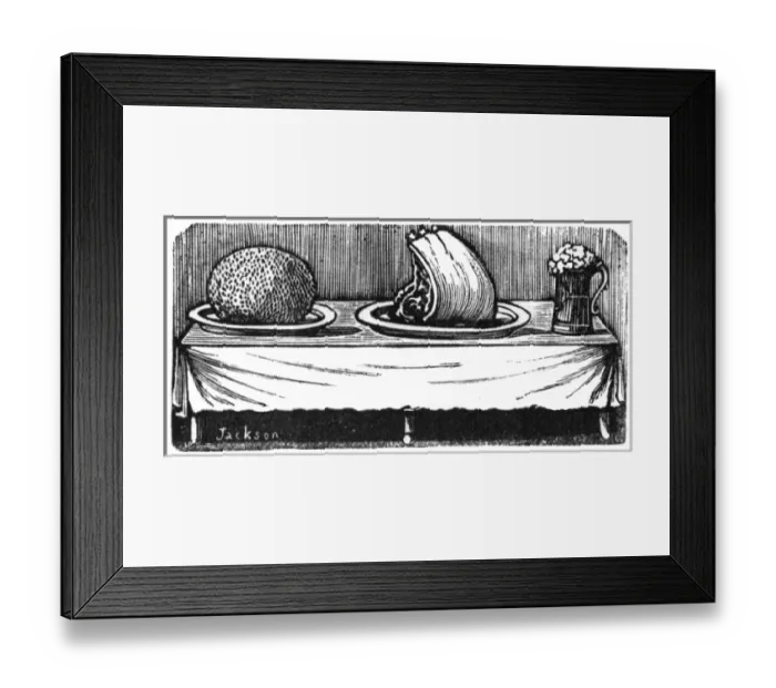 Framed Print : Christmas beef and plum pudding Framed Print : Christmas beef and plum pudding