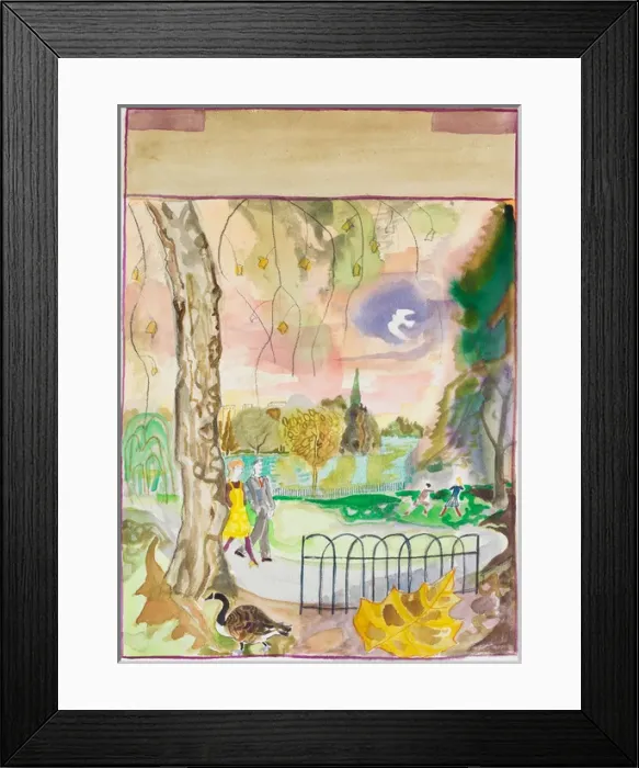Framed Print : A London Park scene - Cover artwork for ILN Framed Print : A London Park scene - Cover artwork for ILN