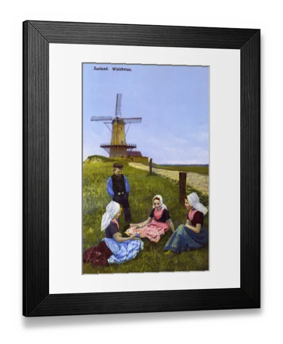 Framed Print : Windmill with platform, Walcheren, Zeeland, Netherlands Framed Print : Windmill with platform, Walcheren, Zeeland, Netherlands