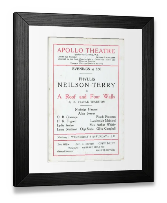 Framed Print : A Roof and Four Walls by E Temple Thurston