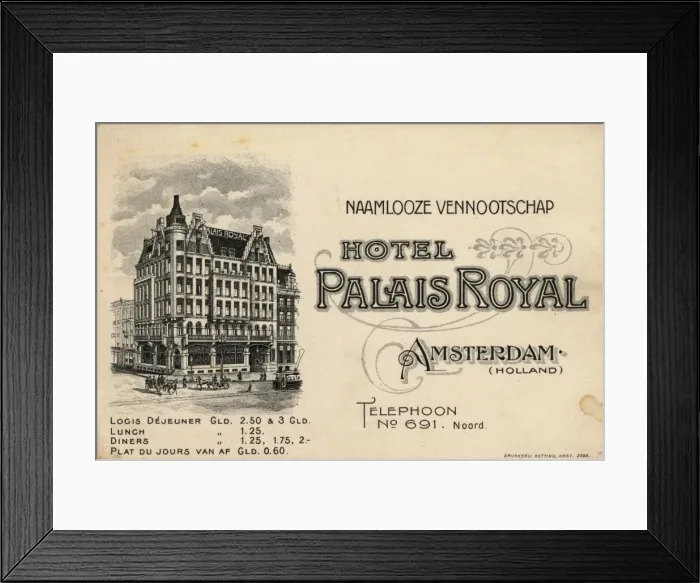 Framed Print : Hotel Palais Royal, Amsterdam, Netherlands Framed Print : Hotel Palais Royal, Amsterdam, Netherlands