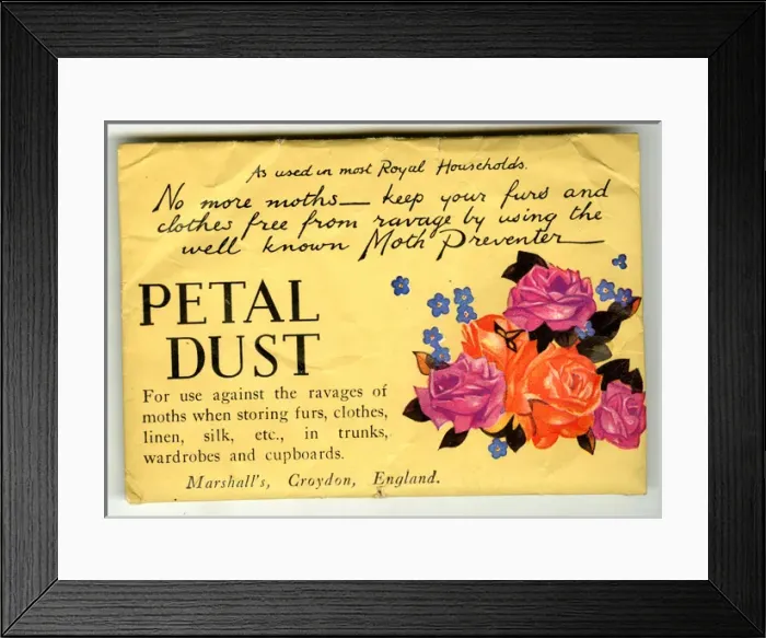 Framed Print : Marshalls Petal Dust Moth Preventer Framed Print : Marshalls Petal Dust Moth Preventer