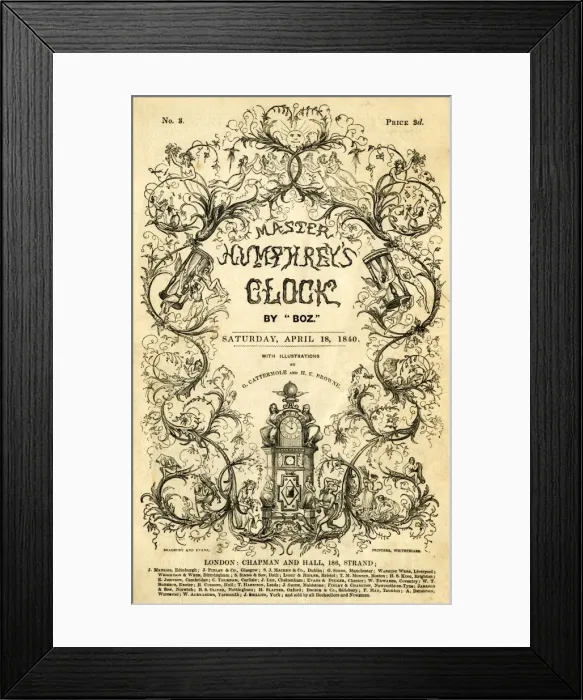 Framed Print : Cover design, Master Humphreys Clock Framed Print : Cover design, Master Humphreys Clock