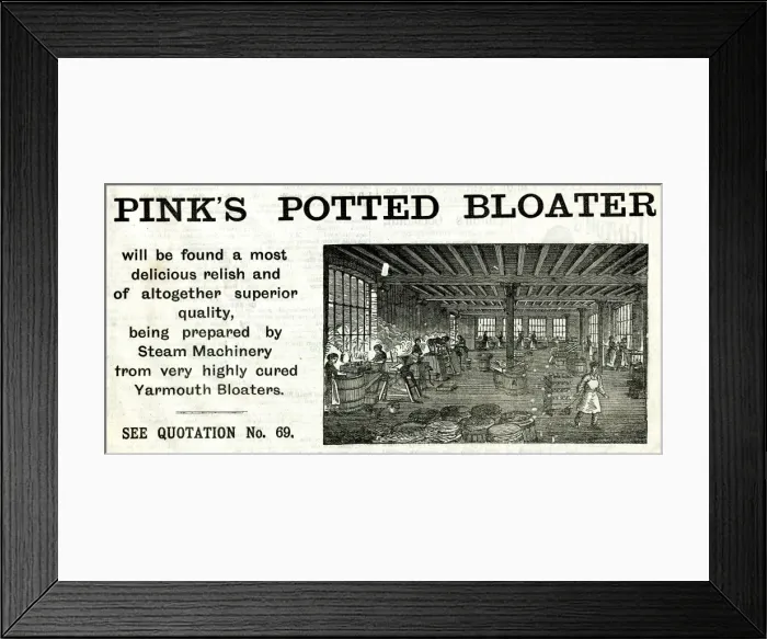 Framed Print : Pinks Potted Bloater, Great Yarmouth Framed Print : Pinks Potted Bloater, Great Yarmouth