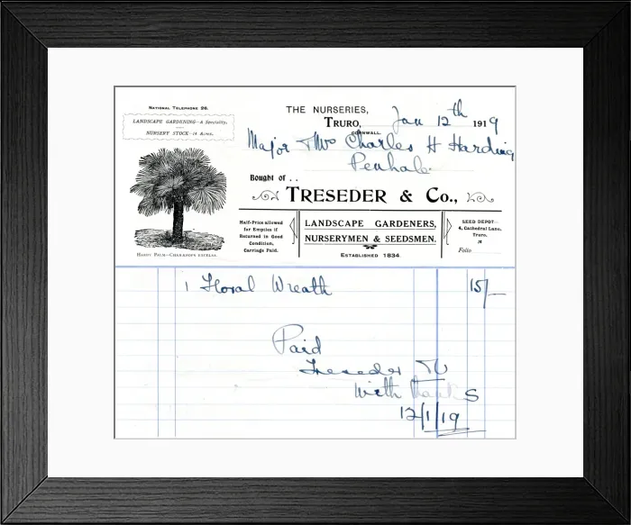 Framed Print : Stationery, Treseder & Co, Truro, Cornwall Framed Print : Stationery, Treseder & Co, Truro, Cornwall