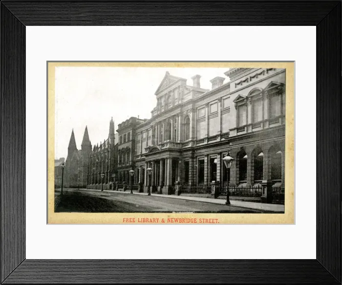 Framed Print : Newcastle Upon Tyne - Free Library and Newbridge Street Framed Print : Newcastle Upon Tyne - Free Library and Newbridge Street