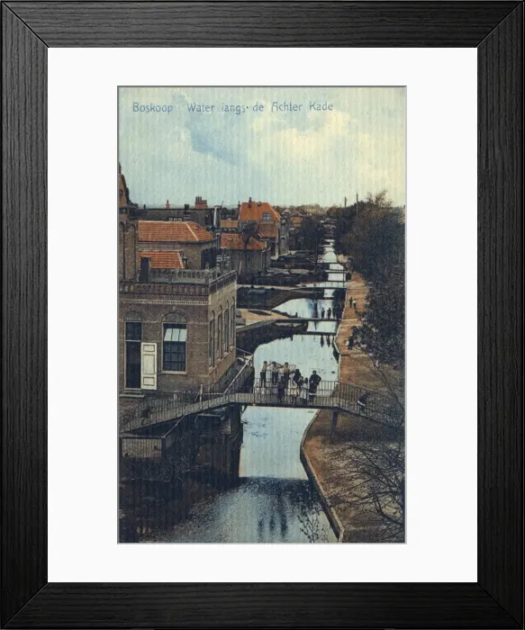 Framed Print : Canal and bridges at Boskoop, Netherlands Framed Print : Canal and bridges at Boskoop, Netherlands