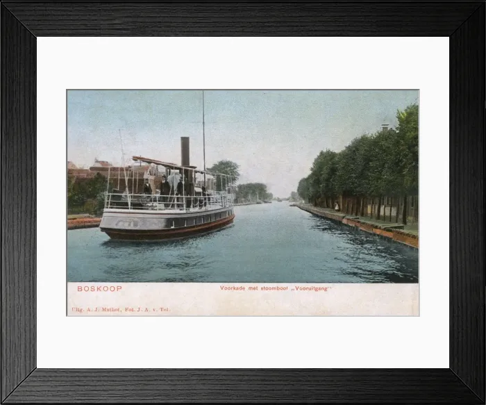 Framed Print : Canal steamer Vooruitgang, Boskoop, Netherlands Framed Print : Canal steamer Vooruitgang, Boskoop, Netherlands