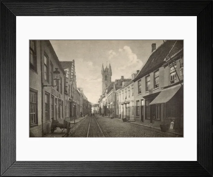 Framed Print : View of Kapellestraat, Sluis, Netherlands Framed Print : View of Kapellestraat, Sluis, Netherlands