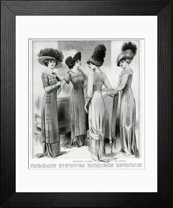 Framed Print : Fashionable clothing 1910 Framed Print : Fashionable clothing 1910