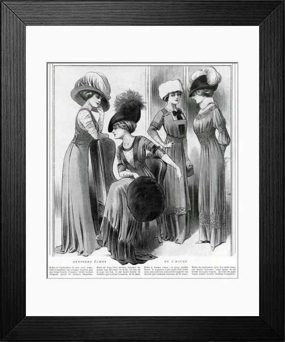 Framed Print : Fashionable clothing 1910 Framed Print : Fashionable clothing 1910