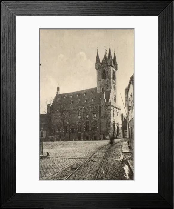 Framed Print : View of the Town Hall, Sluis, Netherlands Framed Print : View of the Town Hall, Sluis, Netherlands