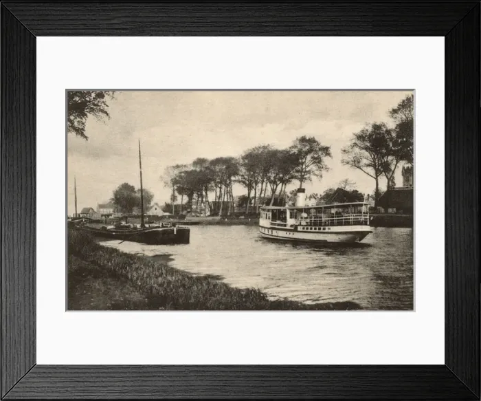 Framed Print : Canal with boats, Sluis, Netherlands Framed Print : Canal with boats, Sluis, Netherlands