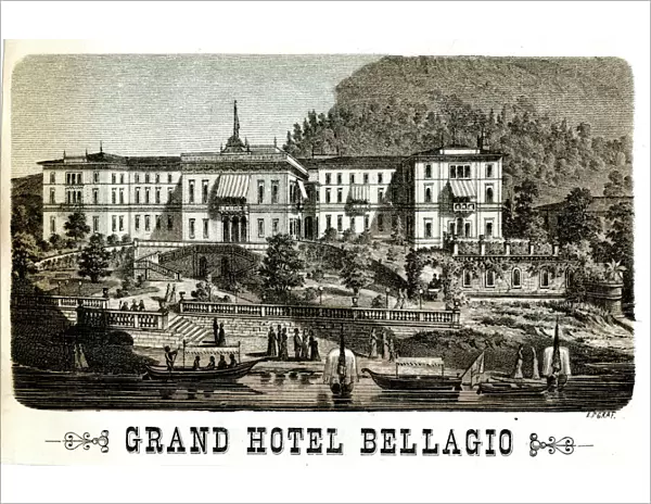 Publicity Card, Hotel Bellagio, Lake Como, Italy