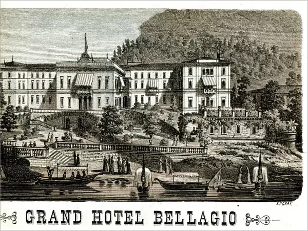 Publicity Card, Hotel Bellagio, Lake Como, Italy
