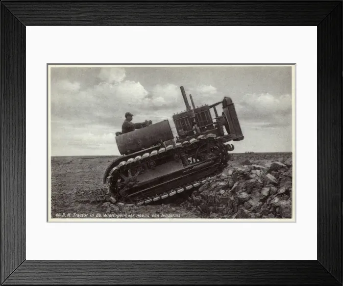 Framed Print : Tractor at work, Wieringermeer, North Holland, Netherlands Framed Print : Tractor at work, Wieringermeer, North Holland, Netherlands