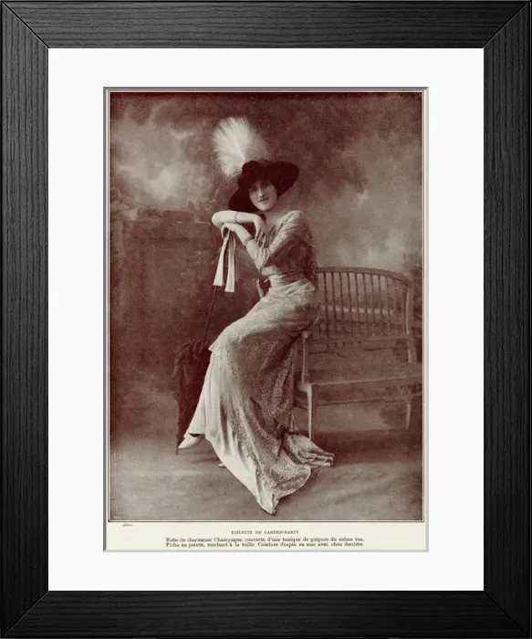 Framed Print : Garden-party frock 1910 Framed Print : Garden-party frock 1910