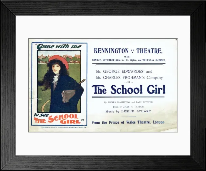 Framed Print : The School Girl by Henry Hamilton and Paul M Potter Framed Print : The School Girl by Henry Hamilton and Paul M Potter