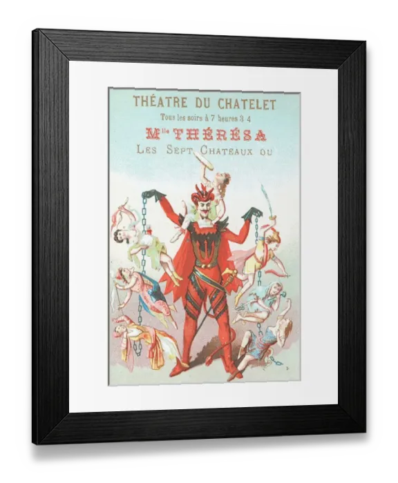 Framed Print : Les Sept Chateaux de Diable by MM. Dennery and C Clairville Framed Print : Les Sept Chateaux de Diable by MM. Dennery and C Clairville