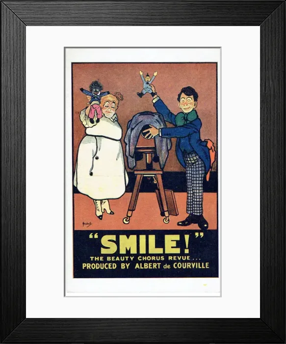 Framed Print : Smile! Revue by Albert de Courville and Wal Pink Framed Print : Smile! Revue by Albert de Courville and Wal Pink