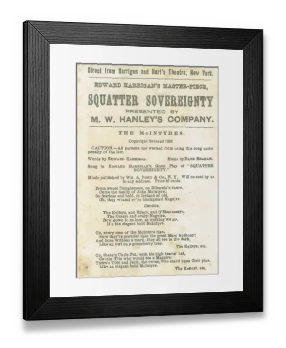 Framed Print : Squatter Sovereignty by Edward Harrigan Framed Print : Squatter Sovereignty by Edward Harrigan