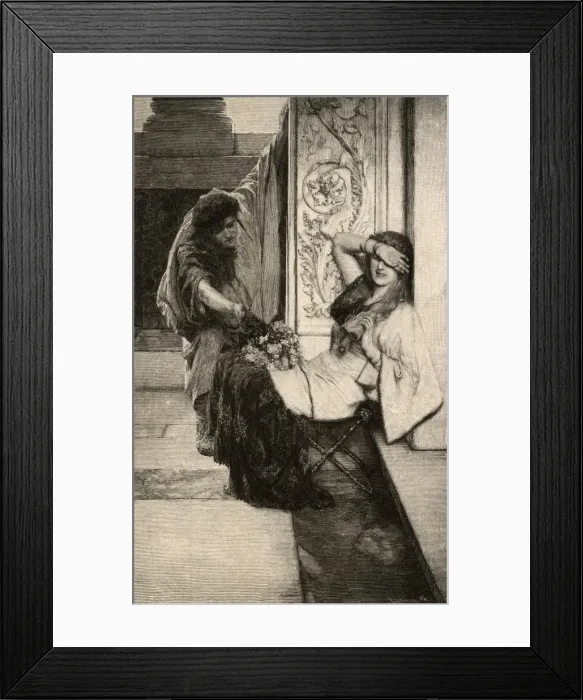 Framed Print : Shy by Lawrence Alma-Tadema Framed Print : Shy by Lawrence Alma-Tadema