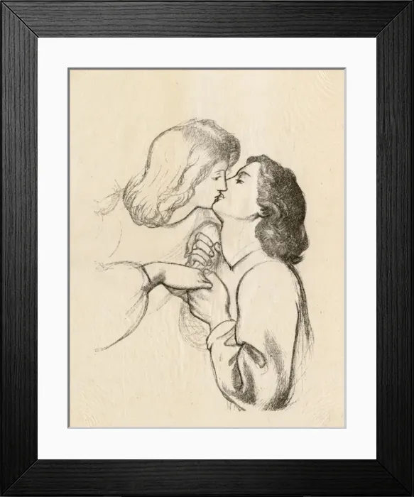 Framed Print : Study for Frontispiece by Dante Gabriel Rossetti Framed Print : Study for Frontispiece by Dante Gabriel Rossetti
