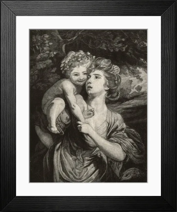 Framed Print : Mrs Hartley, with her child by Sir Joshua Reynolds Framed Print : Mrs Hartley, with her child by Sir Joshua Reynolds