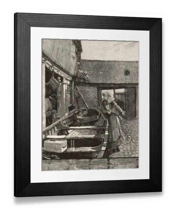 Framed Print : The Fishermans Daughter by Charles Napier Hemy Framed Print : The Fishermans Daughter by Charles Napier Hemy