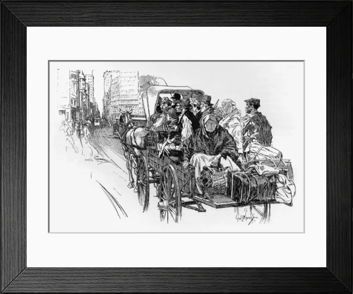 Framed Print : Immigrants in New York Framed Print : Immigrants in New York
