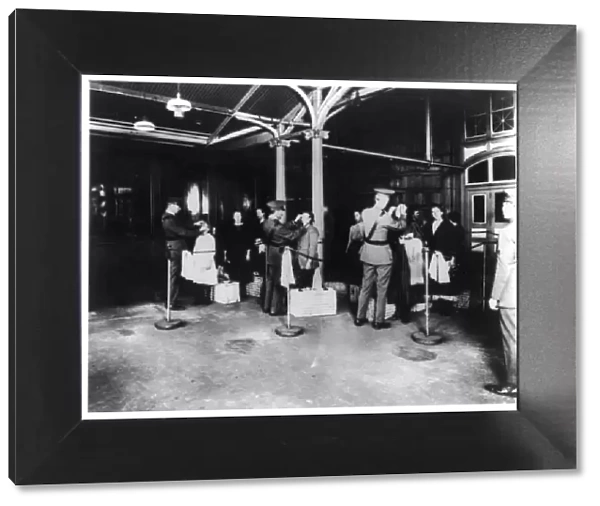 Inspection of immigrants at Ellis Island, America
